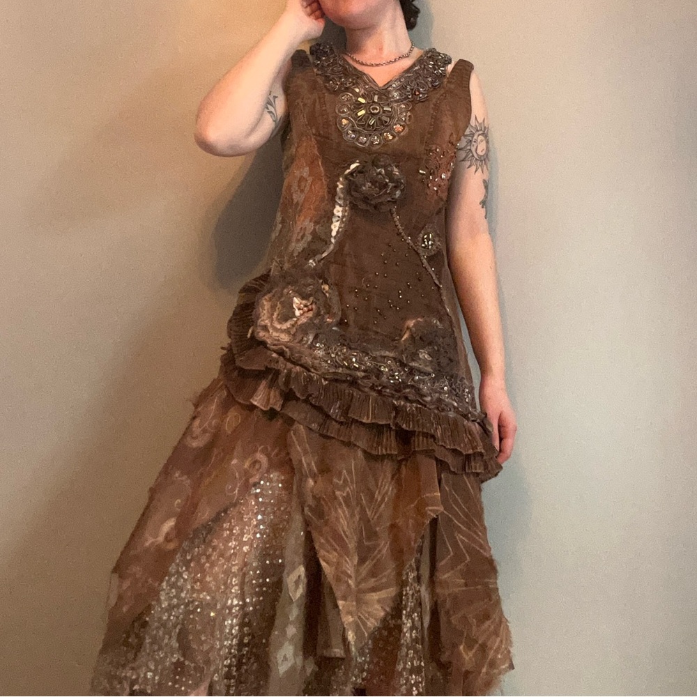 Fairy Whimsigoth asymmetric applique dress - Picture 10 of 15